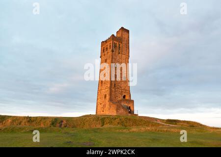 UK, West Yorkshire, Almondberry, Victoria Tower on Castle Hill. Stock Photo