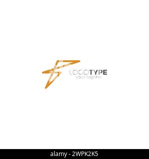 F Line Logo. Letter F Icon Stock Vector