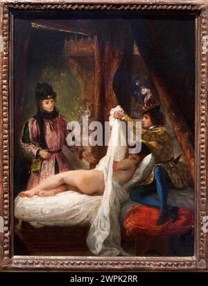 Eugène Delacroix (1798-1863), The Duke of Orleans Showing his Lover, hacia 1825-1826 Stock Photo