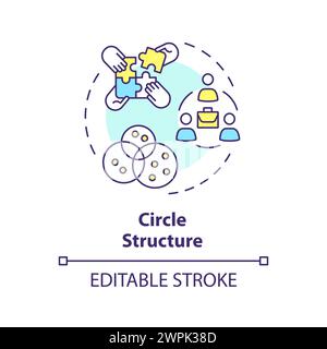 Circle structure multi color concept icon Stock Vector