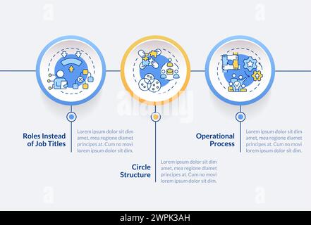 Holacracy elements circle infographic template Stock Vector
