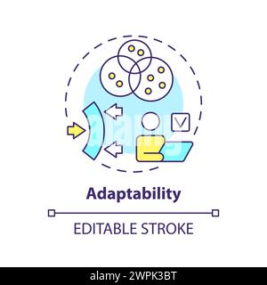 Adaptability multi color concept icon Stock Vector