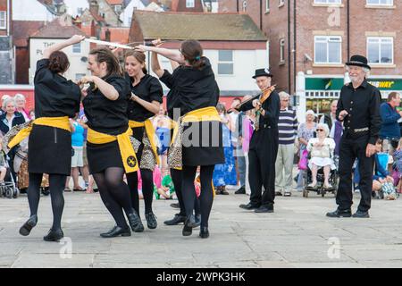 Whip the Cat a rapper dance team at Whitby Folk Week Stock Photo