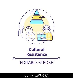 Cultural resistance multi color concept icon Stock Vector