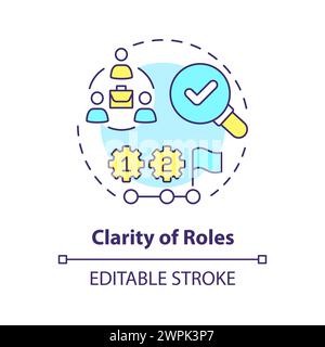 Transparency and clarity of roles multi color concept icon Stock Vector