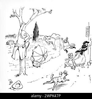 Mad Dog a poem by Oliver Goldsmith illustrated by Randolph Caldecott ...