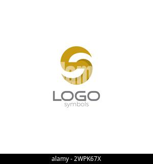 S Logo With Gold Color. S Circle Logo Stock Vector