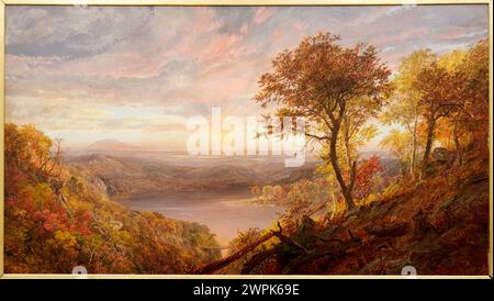 Jasper Francis Cropsey, Rossville, 1823-Hastings-on-Hudson, 1900, Greenwood Lake, 1870 Stock Photo