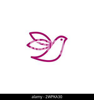 Bird Line Logo. Abstract Bird Vector Illustration Stock Vector
