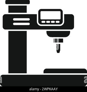 Router cnc machine icon simple vector. Control production. Flash ...