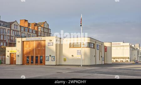 The RNLI Royal National Lifeboat Institution visitor centre at Bridlington, Yorkshire on the north east coast of England Stock Photo