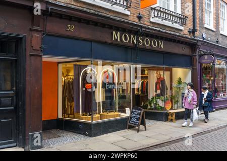 The premises of the clothing shop Monsoon in Trinity Street, Cambridge. Stock Photo