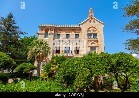 Palazzo Florio, Favignana, Aegadian Islands, province of Trapani, Sicily, Italy, Mediterranean, Europe Stock Photo