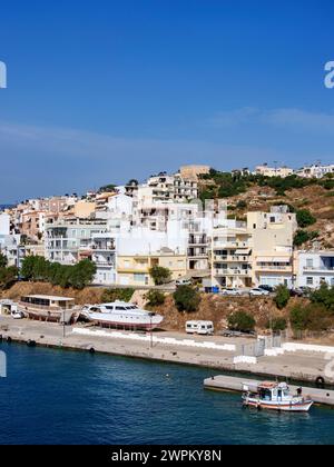 Townscape of Sitia, Lasithi Region, Crete, Greek Islands, Greece, Europe Stock Photo