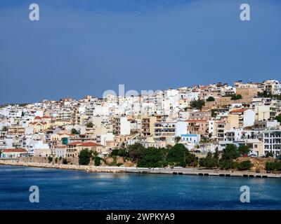 Townscape of Sitia, Lasithi Region, Crete, Greek Islands, Greece, Europe Stock Photo