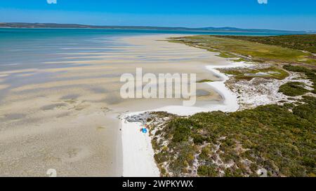 Aerial of the Langebaan Lagoon Marine Protected Area, West Coast National Park, Western Cape Province, South Africa, Africa Copyright: MichaelxRunkel Stock Photo