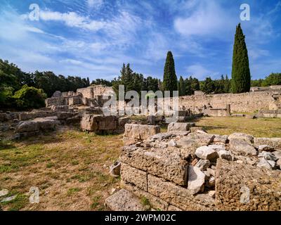 Ruins of ancient Asclepieion, Kos Island, Dodecanese, Greek Islands, Greece, Europe Stock Photo