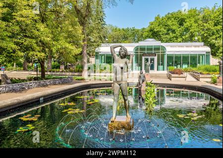 The Leo Mol Sculpture Garden and Gallery displaying work of Ukrainian sculptor Leo Mol who settled in Canada in 1948, Assiniboine Park, Winnipeg Stock Photo