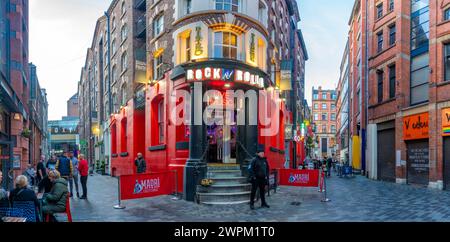View of bars and night life, Liverpool City Centre, Liverpool, Merseyside, England, United Kingdom, Europe Stock Photo