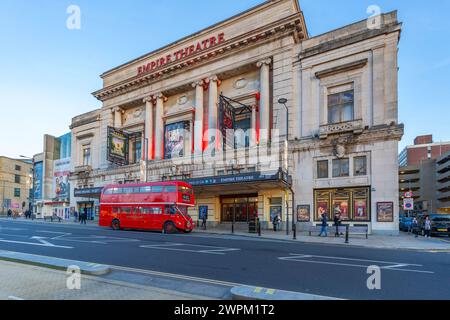 View of Empire Theatre, Liverpool City Centre, Liverpool, Merseyside, England, United Kingdom, Europe Stock Photo