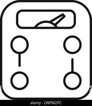Female scales icon outline vector. Woman depression. Mood pain swing Stock Vector