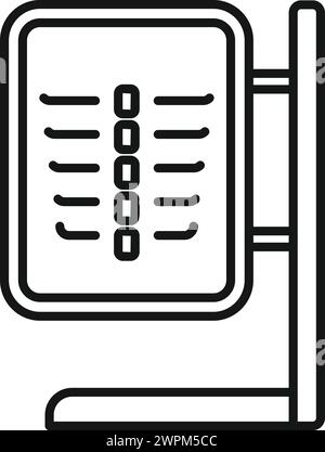 Thorax image facility icon outline vector. Operating client. Imaging theater Stock Vector