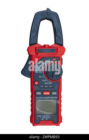 Digital precision caliper with LCD screen, isolated on white background Stock Photo