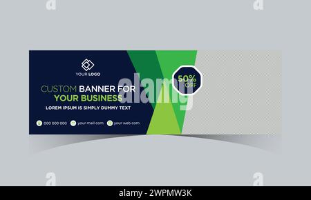 Abstract banner design web template. Gradient cover header background for website design, Social Media Cover ads banner, backdrop, brochure, poster Stock Vector