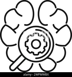 Brain storming think icon outline vector. Problem intellectual. Cognition problem Stock Vector
