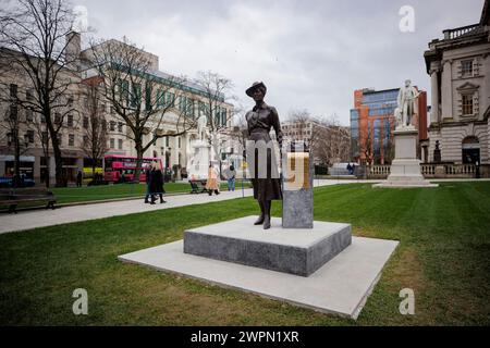 The newly unveiled statue of Mary Ann McCracken on the grounds of ...