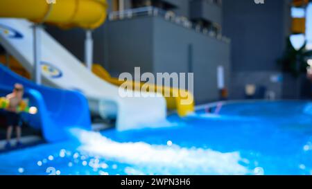 Colorful water slides Stock Photo
