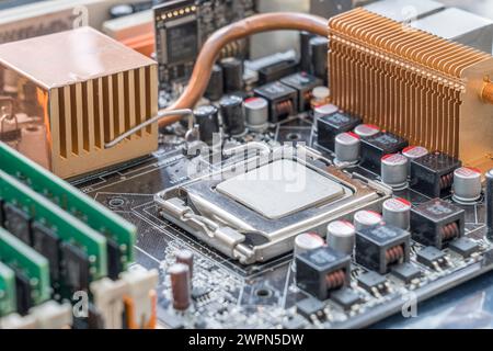 Studio, CPU of a mainboard Stock Photo