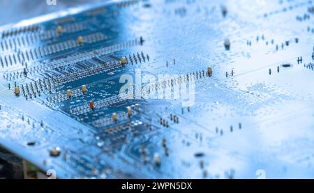 Studio, back of a mainboard Stock Photo