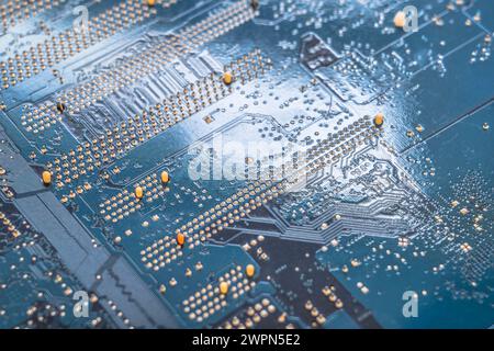 Studio, back of a mainboard Stock Photo