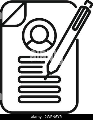 Sign in new profile icon outline vector. Online number form. Business digital bank Stock Vector