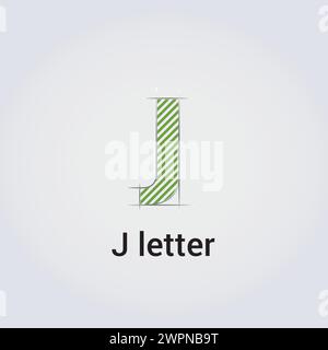 J Letter Icon Design Single Isolated Logo Design Brand Corporate Identity Various Colors Editable Template Vector Monogram Emblem Illustration Brand Stock Vector