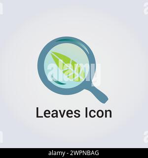 Icon Nature Foliage, Leaves and Environment Design Blue Green Colors for  Logo Green Business Ecology Recycling Gardening Stock Vector