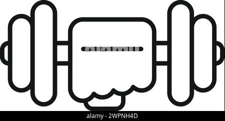 Hard work dumbbell icon outline vector. Coping skills stress. Help ...