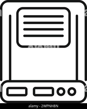 Data memory board icon outline vector. Storage solid usb. Hardware backup Stock Vector