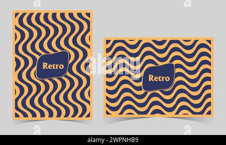 Groovy hippie 70s backgrounds Retro 60s Checkered background with rainbow color. Vintage style 80s wallpaper with stripes. vintage striped backgrounds Stock Vector