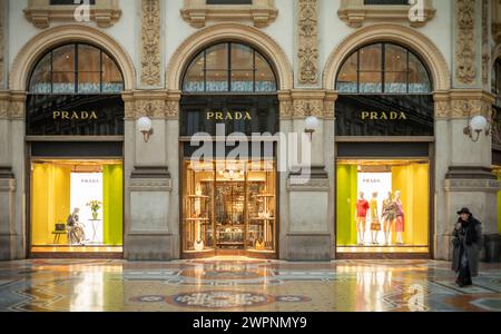The Prada fashion store in the Galleria Vittorio Emanuele II