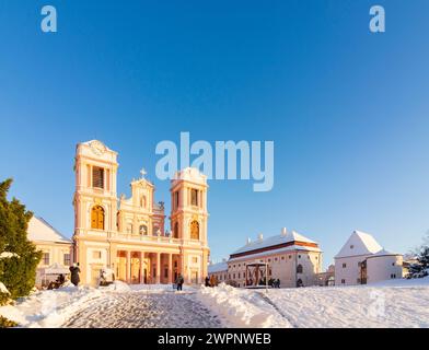 Furth bei Göttweig, Göttweig Abbey, snow in Wachau, Niederösterreich, Lower Austria, Austria Stock Photo
