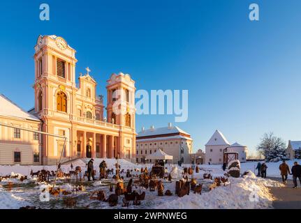 Furth bei Göttweig, Göttweig Abbey, snow in Wachau, Niederösterreich, Lower Austria, Austria Stock Photo
