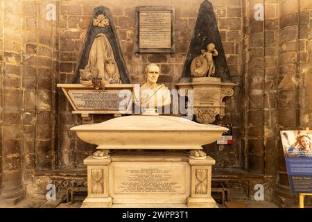 Monument to Sir George Onesiphorus Paul in Gloucester Cathedral, England, Great Britain, Europe Stock Photo