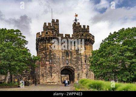 Gate to Lancaster Castle in Lancaster, Lancashire, England, United Kingdom, Europe Stock Photo