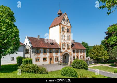 The Imperial Abbey of Rot an der Rot in the district of Biberach was one of the first Premonstratensian monasteries in Upper Swabia. The monastery was probably founded in 1126 by Hemma von Wildenberg as a double monastery. The Upper Gate and the Lower Gate were the only passages in the outer monastery wall. Stock Photo