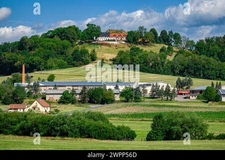 The ruins of Schaumburg Castle, also known as Schaumberg, are located to the west of Schalkau (Sonneberg district) in Thuringia. It was the ancestral seat of the noble Schaumberg family. Stock Photo