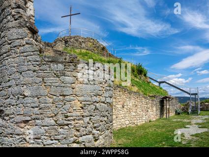 The ruins of Schaumburg Castle, also known as Schaumberg, are located to the west of Schalkau (Sonneberg district) in Thuringia. It was the ancestral seat of the noble Schaumberg family. Stock Photo