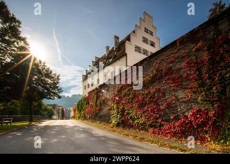 Maria Stern Castle with old town in Wasserburg am Inn, Upper Bavaria, Germany Stock Photo