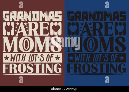 Grandma Shirt, Gift For Grandma, Best Grandma, Grandma Heart Shirt, Custom Grandma T Shirt, Promoted To Grandma, New Grandma Shirt, Blessed Mama Shirt Stock Vector
